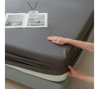 YLREAN Drap-Housse imperméable avec Bande élastique à 360 degrés, protège-Matelas, Couvre-lit pour lit Simple, Double, King Size, Queen Size, Gris foncé