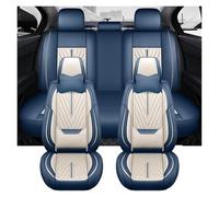 Ylrng Housse De Siège Auto Universelle en PU pour Jaguar pour XE pour Jazz pour Liberty pour pour pour Hyundai pour I10 5 Places pour Berline Protection Sièges Voiture(Blue)