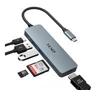 YLSCI USB C Hub HDMI, Adaptateur 6 en 1 avec 4K HDMI, 100W PD, 2 x USB 3.0, SD/TF Card Reader pour MacBook Air, Pro, iPad Pro, Dell, Lenovo, Samsung