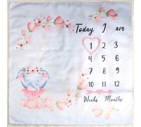 Ylsteed-Couverture Imprimée Pour Bébé,Accessoires Photo Pour Nouveau-Né,Arrière-Plan De Prise De Vue Photo,Croissance Mensuelle Du Nourrisson,Accessoires De Souvenir - Type 100x100cm #J