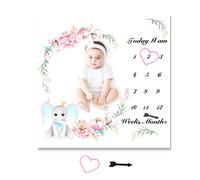 Ylsteed-Couverture Imprimée Pour Bébé,Accessoires Photo Pour Nouveau-Né,Arrière-Plan De Prise De Vue Photo,Croissance Mensuelle Du Nourrisson,Accessoires De Souvenir - Type 100x100cm #B