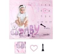 Ylsteed-Couverture Imprimée Pour Bébé,Accessoires Photo Pour Nouveau-Né,Arrière-Plan De Prise De Vue Photo,Croissance Mensuelle Du Nourrisson,Accessoires De Souvenir - Type 100x100cm #K