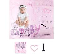 Ylsteed-Couverture Imprimée Pour Bébé,Accessoires Photo Pour Nouveau-Né,Arrière-Plan De Prise De Vue Photo,Croissance Mensuelle Du Nourrisson,Accessoires De Souvenir - Type 100x100cm #A