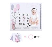 Ylsteed-Couverture Imprimée Pour Bébé,Accessoires Photo Pour Nouveau-Né,Arrière-Plan De Prise De Vue Photo,Croissance Mensuelle Du Nourrisson,Accessoires De Souvenir - Type 100x100cm #G