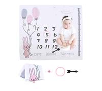 Ylsteed-Couverture Imprimée Pour Bébé,Accessoires Photo Pour Nouveau-Né,Arrière-Plan De Prise De Vue Photo,Croissance Mensuelle Du Nourrisson,Accessoires De Souvenir - Type 100x100cm #Q
