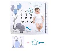 Ylsteed-Couverture Imprimée Pour Bébé,Accessoires Photo Pour Nouveau-Né,Arrière-Plan De Prise De Vue Photo,Croissance Mensuelle Du Nourrisson,Accessoires De Souvenir - Type 100x100cm #N