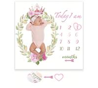 Ylsteed-Couverture Imprimée Pour Bébé,Accessoires Photo Pour Nouveau-Né,Arrière-Plan De Prise De Vue Photo,Croissance Mensuelle Du Nourrisson,Accessoires De Souvenir - Type 100x100cm #F