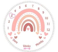 Ylsteed-Couverture mois de glouton pour bébé,calendrier de première année,graphique de croissance mensuelle,cadeau de douche,toile de fond de photographie pour nouveau-né - Type 100cm #E