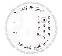Ylsteed-Couverture mois de glouton pour bébé,calendrier de première année,graphique de croissance mensuelle,cadeau de douche,toile de fond de photographie pour nouveau-né - Type 100cm #B