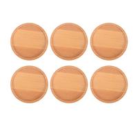 YLSZHY Lot de 6 soucoupes rondes en bambou pour pot de fleurs succulentes - Plateau de drainage - Soucoupe pour pot de fleurs - Compatible avec la plupart des petits pots en céramique