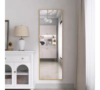YLSZHY Miroir pleine longueur 160 x 50 cm, cadre en alliage d'aluminium, miroir de sol, à suspendre debout ou penché, miroir d'armoire rectangulaire pour salon, chambre à coucher, vestiaire