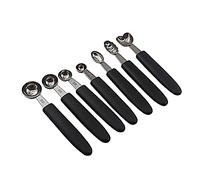 YLSZHYR Ensemble de 7 cuillères à melon en acier inoxydable, cuillère à melon en acier inoxydable, cuillère à melon pour couper et évider les melons, fruits, presse à gâteau, moule à gâteau, cuillère