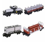 YLtremker Locomotive à vapeur rétro - Blocs de construction - Caisse de fret - Train de marchandises - Modèle de blocs de construction - Jouet (train à pétrole)