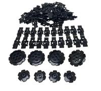 YLtremker Lot de 88 pièces de rechange pour chenille - Kit de construction de pierres à maillons - Surface de roulement large - Chaîne à chenilles - Kit de connexions et pignon - Briques de serrage