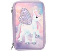 Depesche Trousse à crayons 13417 Ylvi – 3 compartiments violet licorne, avec crayons et règle