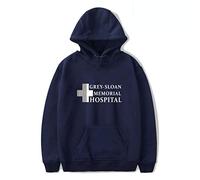 YLWX Grey's Anatomy Sweat à Capuche Hommes Et Femmes Pulls à Capuche à Manches Longues Grey-Sloan Memorial Hospital,Blue-S