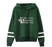 YLWX Grey's Anatomy Sweat à Capuche Unisexe Pulls à Capuche à Manches Longues Imprimés Pulls Grey-Sloan Memorial Hospital,Green-L
