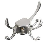 YLWX Manteau Crochets Pivotants Noirs Et Or, Porte-Manteau Mural, Crochet À Manteau Mobile Suspendu Au Mur De La Salle De Bain, Porte-Manteau Triples (Size : Brushed)