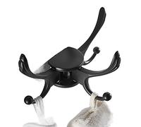 YLWX Manteau Crochets Pivotants Noirs Et Or, Porte-Manteau Mural, Crochet À Manteau Mobile Suspendu Au Mur De La Salle De Bain, Porte-Manteau Triples (Size : Black.)