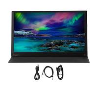 Ylwxzenith 15,6 Pouces 4K IPS HDR Monitor de Jeu Portable avec Deux Haut-parleurs, Cuir, pour téléphone Portable PC