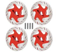 Ylwxzenith 4pcs Aluminum Alloy CNC Simulated Brake Disc Accessories, Lightweight and Durably, to Install, Replacement for Old Or Damaged Parts, Universal Fit for 1:10 RC (Red)