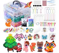 YlYADl - Lot de 11 500 perles à repasser Plaques de perles Boîte de rangement Anniversaire, Noël, enfants - 5 mm