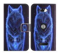 YLYT Loup Housse étui Coque Pour Crosscall core m5 4.95 inch Portefeuille PU Cuir Flip Case Cover Couverture