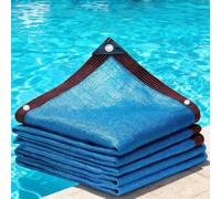 YLZBA Couverture Filet de Feuille pour Piscine Rectangulaire,Filet de Protection pour Piscine Bloquer Feuilles Mortes et Débris Couverture Piscines D'hivernage(Blue,3x4m(9.8x13.1ft))