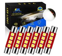 YM E-Bright 6Pcs Blanc 28MM C5W Festoon 5050 6461 Ampoules LED 12V