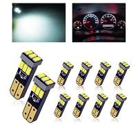 YM E-Bright Ampoules LED T5,74 73 37 2721 Ampoules LED Wedge，9SMD 3014 Chips non polarité AC/DC 12V pour Indicateurs de tableau de bord à LED pour tableau de bord automobile