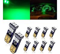 YM E-Bright Ampoules LED T5,74 73 37 2721 Ampoules LED Wedge,9SMD 3014 Chips non polarité AC/DC 12V pour Indicateurs de tableau de bord à LED pour tableau de bord automobile