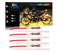 YM E - Bright voiture LED bande lumineuse peut couper sous - marine marine marine souterraine LED éclairage moto camion Golf chariot intérieur extérieur étanche ip68 24INCH 72smd 12V, Ambre (4PCS)