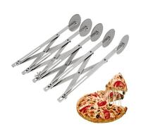 YM Multifonction en Acier Inoxydable Pate Diviseur 5 Roue Cutter Roller Outils Pasta Rocker Pizza Patisserie E...... - YMPRM824A1882