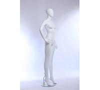 YM6-7-6 belle femme abstraite blanche peinte en mat mannequin de vitrine