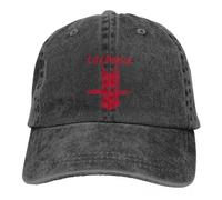 YMAEPXFH Chien Rouge avec Couteau Ville Morgue Denim Délavé Snapback Chapeau Unisexe en Plein air Course Golf en Bonne santé Élégant Voyage Jeune étonnamment Calme Mariage Rencontre