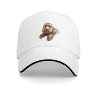 YMAEPXFH Doodle Cockerpoo Cockapoo Spoodle Mignon Chiot Chien Casual s Réglable Hip Hop Été Unisexe Chapeaux Fête Surprise Cadeau Concours Drôle Satisfait Faites paraître votre visage petit