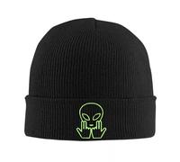 YMAEPXFH La Route est Longue Jul UFO Tricoté Bonnet d’Hiver Couleur Chaude Rappeur Hommes Femmes Cadeau Etudiant Concours Même Style Spécial