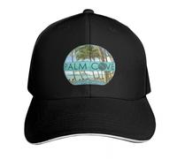 YMAEPXFH Palm Cove Badge Homme Grande Taille Chapeau Noir Luxe Homme Chapeau Femme Hommes en Bonne Santé Élégant Voyage Garçon Surprise Calme Mariage Rencontre