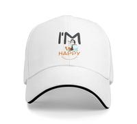 YMAEPXFH Penguin’s Joy - mignon et ludique pingouin Art Design par Egyape Casual Adjustable Hip Hop Unisexe Chapeau Fête Surprise Cadeau Concours Drôle Satisfait Faites paraître votre visage petit