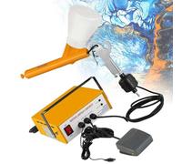 YMAOMAO Kit de revêtement en Poudre, système de Pistolet, Pistolet à Peinture électrostatique pour Machine de revêtement en Poudre, Kits de système de revêtement en Poudre à 5 étapes,Yellow