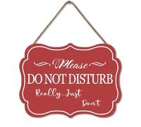 Ymaotrade Panneau de suspension « Do Not Disturb » en bois rustique pour porte de bureau, salle de réunion, étude, cabinets d'avocats, hôtels, cliniques, My Door is Always Open Except Right Now 27,7 x