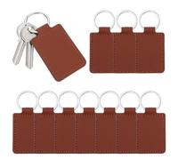 Ymapinc 10 porte-clés à faire soi-même pour gravure au laser, porte-clés en PU Cuir Vierge pour cadeaux d'anniversaire personnalisés, accessoires de sac
