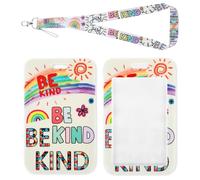 Ymapinc Cute Be Kind - Cordon arc-en-ciel pour badge d'identité, sensibilisation à l'autisme, pièce de puzzle, pour enseignant, pour femmes, filles, pour le travail, l'école, pour enfants, adolescents