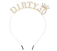 Ymapinc Décorations d'anniversaire sales pour elle, diadème doré, bandeau de 30e anniversaire, cadeaux de 30e anniversaire pour femme, cadeaux de fête d'anniversaire et accessoires