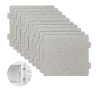 Ymapinc Lot de 10 feuilles de mica de rechange pour guide d'ondes pour micro-ondes, pièce de réparation pour four à micro-ondes, cuisine, maison, bureau, restaurant, 12 x 9,9 cm