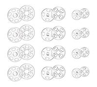 Ymapinc Lot de 100 paires de boutons-pression transparents en plastique - Boutons-pression invisibles à coudre - Boutons transparents pour bricolage, vêtements, chemises, vêtements - 7 mm, 10 mm, 15