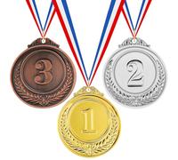 Ymapinc Médailles pour récompenses, 3 médailles en bronze doré, argenté, 1ère, 2e et 3e place pour récompenses pour adultes, prix de gagnant de style olympique pour les compétitions de tournois de