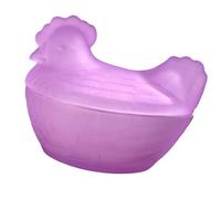 Ymbriton Adorable bocal en verre en forme de poule pour le stockage des bonbons et la décoration de la maison Joli pot à bonbons