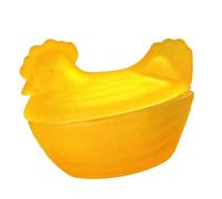 Ymbriton Adorable bocal en verre en forme de poule pour le stockage des bonbons et la décoration de la maison Joli pot à bonbons