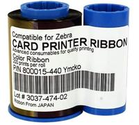 YMCKO 800015-440 Ruban encreur pour imprimante d'identification Zebra P330i P420i P430i 800015-440 YMCKO 200 images